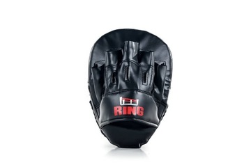 Лапы тренера, черные боксерские диски, тренировочные поплавки.