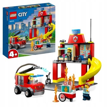 LEGO CITY 60375 REMIZA STRAŻACKA I WÓZ STRAŻACKI +KATALOG LEGO W WERSJI PDF
