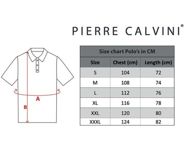 Pierre Calvini koszulka polo męska czarny rozmiar L