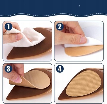 4 НАКЛЕЙКИ НА ПОДОШВУ, ПРОТИВОСКОЛЬЗЯЩИЕ ПОКРЫТИЯ ДЛЯ ОБУВИ, БЕЖЕВЫЙ, РЕЗИНА