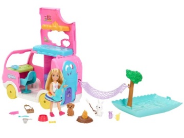 Barbie Doll Chelsea Pink Camper Auto Hammock Игрушечные аксессуары