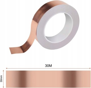 ЛЕНТА САМОКЛЕЯЩАЯСЯ МЕДНАЯ УЛИТКА 3 СМ×30 М