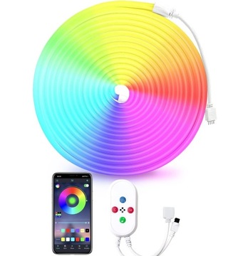 Lamomo NEONOWA INTELIGENTNA TAŚMA LED RGB MEBLOWA KOLOROWA 5M
