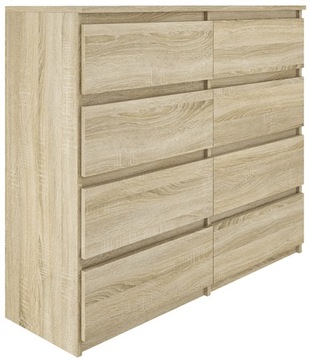 KOMODA 120CM DĄB SONOMA NOWOCZESNA GARDEROBA 8S
