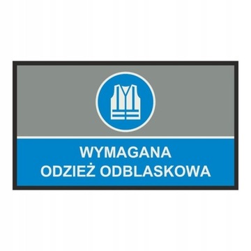 Mata podłogowa WYMAGANA ODZIEŻ ODBLASKOWA 85x150
