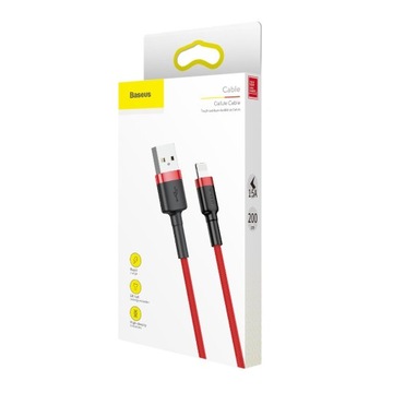 КАБЕЛЬ БЫСТРОЙ ЗАРЯДКИ BASEUS USB-C 3.0 2A 2M КРАСНЫЙ