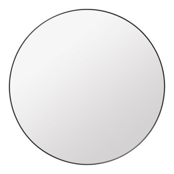 Lustro okrągłe 75 cm aluminiowa czarna rama d 70/8