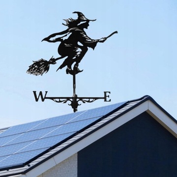 Флюгер с фигуркой ведьмы Орнамент Крыша дома