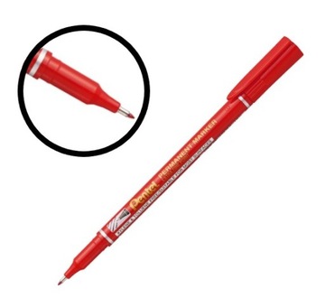 FOLIOPIS PENTEL NF450 CZERWONY MARKER DO CD WODOODPORNY UNIWERALNY