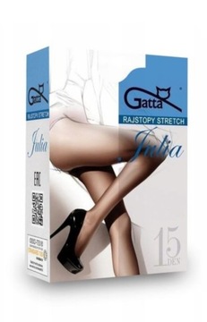 Rajstopy Stretch JULIA Gatta 15den rozm 4 grafit