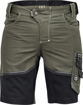 Krótkie spodnie robocze wzmacniane + CORDURA oliwkowe CERVA NEURUM CLS 62