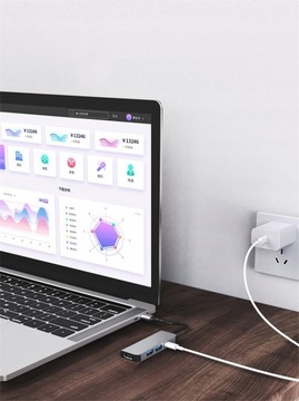 ХАБ АДАПТЕР USB-C HDMI 4k 2x USB 3.0 5 Гбит/с PD