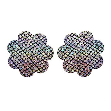 2 шт. ультратонкие лазерные цветные наклейки на грудь