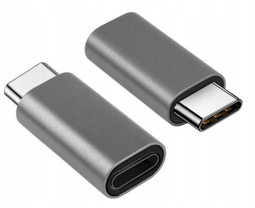 ADAPTER PRZEJŚCIÓWKA z IPHONE LIGHTNING NA WTYK USB-C ALUMINIOWY