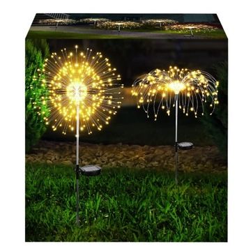 2Szt LAMPKI OGRODOWE SOLARNE DMUCHAWIEC DRZEWKO FAJERWERKI OZDOBA 150 LED