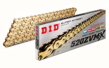 DID 520ZVMXG&G-110 ŁAŃCUCH ZŁOTY (110 OGNIW) X-RING (OTWARTY + ZAKUWKA)