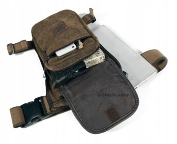 Męska płócienna torba na udo survival/motocyklowa