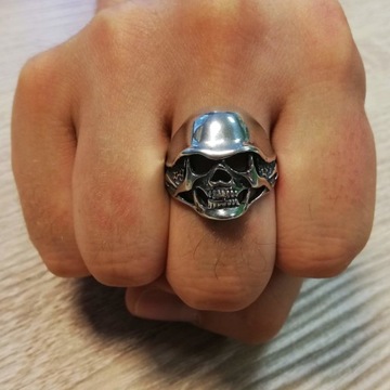 СЕРЕБРЯНОЕ КОЛЬЦО С ЧЕРЕПОМ БОЛЬШОЕ КОЛЬЦО С ПЕЧАТКОЙ ЧЕРЕПА 925