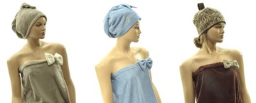 Шапка для сауны шерстяная с вышивкой L