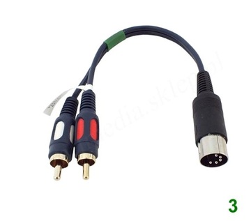 kabel 2 RCA wtyki chinch - DIN-5 IN RADMOR 0,2m