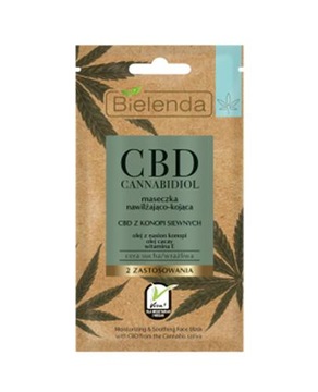 BIEENDA CBD Увлажняющая и успокаивающая маска для сухой и чувствительной кожи 8 г