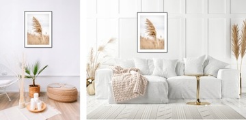 Boho trawy beż plakat A1 59,4x84,1 cm #20C