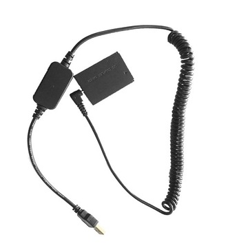 Łącznik DC DR E12 Wymień baterię LP E12, USB