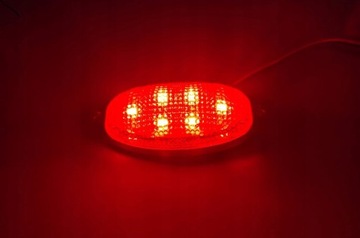 Lampka LED czerwona obrysowa 12/24V oświetlenie