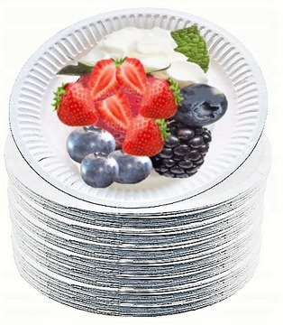 TALERZE PAPIEROWE BIAŁE JEDNORAZOWE EKO18CM 100SZT