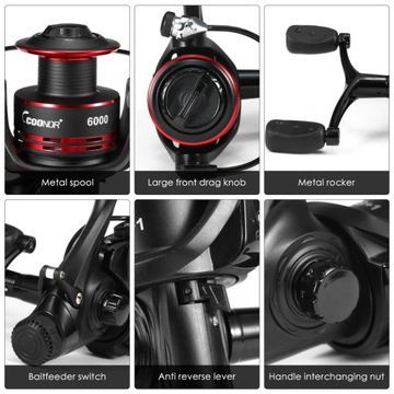 czarny styl COONOR 9 + 1BB łożyska Big g Reel High