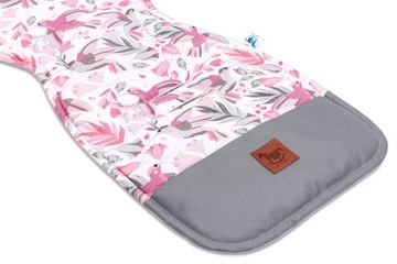 Двусторонний вкладыш для коляски Колибри с серым бархатом.