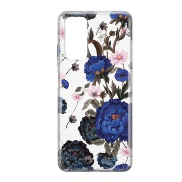 ETUI SILIKONOWE DO Xiaomi Redmi Note 11 / 11s GRANATOWE PIWONIE