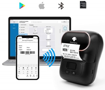 Термопринтер этикеток Phomemo M110 с Bluetooth, Android IOS