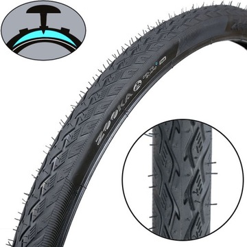 OPONA 28x1.4 37-622 28x1.5/8x13/8 ZOOKA CALIBRE antyprzebiciowa 1mm
