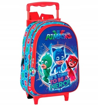 PLECAK SZKOLNY NA KÓŁKACH PIDŻAMERSI PJ MASKS PLECAK NA KÓŁKACH PIDŻAMERSI