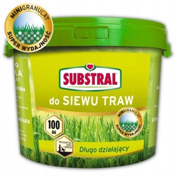 SUBSTRAL Nawóz do Siewu Trawnika Trawy na 100 Dni 5kg Długodziałający