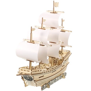 Żeglarskie puzzle 3D Drewniany model statku