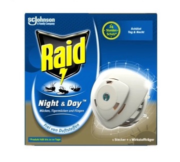 Raid, Night Day Elektrofumigator + Wkład do kontaktu urządzenie i wkłady