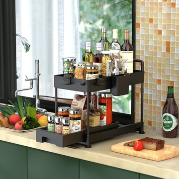 ОРГАНАЙЗЕР СТЕЛЛАЖИ 2-ЯРУСНЫЕ ПОЛКИ ПОЛКА ПОД МАКОВИНОЙ И РАКОВИНОЙ