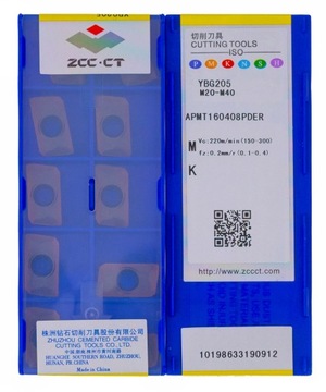 Płytki ZCC-T APKT APMT 160408 PDER YBG205 INOX ZCC