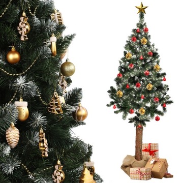 ИСКУССТВЕННАЯ РОЖДЕСТВЕНСКАЯ ЕЛЬ НА СТОЛБИКЕ 180 см КАК ЖИВАЯ АЛМАЗОВАЯ СОСНА, ПЛОТНАЯ, УСТОЙЧИВАЯ