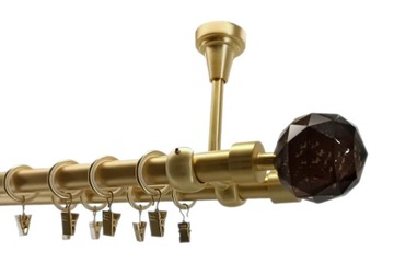 ПОТОЛОЧНЫЙ КАРДИН 19+19 МАТОВОЕ ЗОЛОТО 320см Кристалл Коричневый