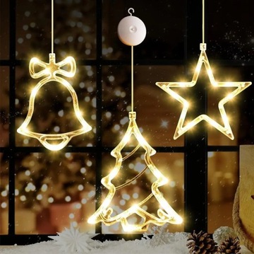 LED SNOWMAN - Светящееся оконное украшение на батарейках - постоянный свет 20см