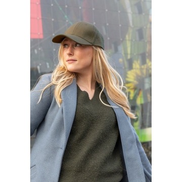 Бейсболка из эко-хлопка, цвет зеленый, размеры 12 x Ø 18,5 см.