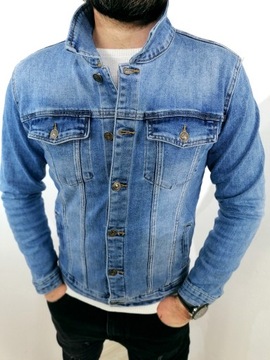 Мужская катана синяя джинсовая куртка AJ L