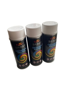 Lakier 3 szt Farba Emalia Farba Spray Ral 9003 Biały Połysk