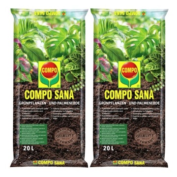 Compo ZIEMIA PODŁOŻE DO ROŚLIN ZIELONYCH, PALM I PAPROCI 20L Zestaw 2 sztuk