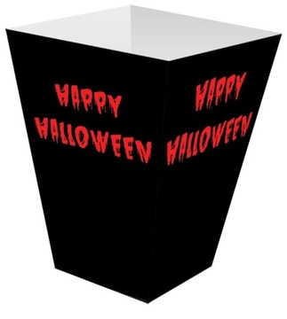 Pudełka na popcorn Krwawe Halloween 6 sztuk HAL-065