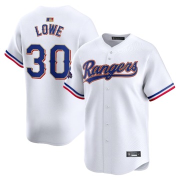 Koszulka zawodnika Lowe White Texas Rangers 2024 z limitowanej kolekcji Gol