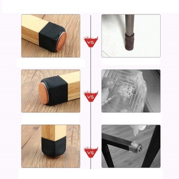 16 фетровых чехлов на силиконовые ножки стула диаметром 30–45 мм